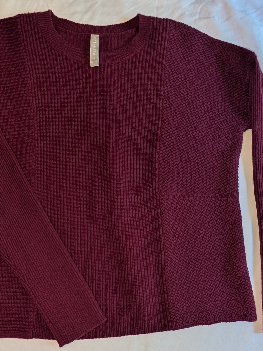 Athleta Crewneck Sweater in Deep Wine - Picture 4 of 8
